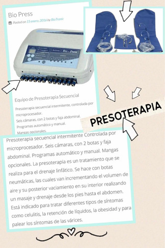 Espectacular Equipo De Presoterapia - Nuevo Modelo!!!