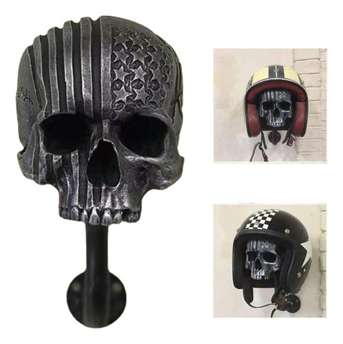 Soporte De Calavera For Montaje En Pared For Casco De Moto