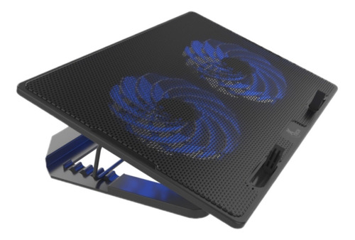 Base De Laptop 2 Fan Blue Xta-155 Cooler Reclinable Usb 15.6