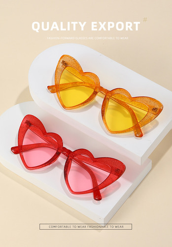 10pz Gafas De Sol Corazón Accesorios Moda Niñas Mujer Lentes