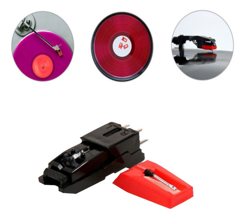 Pct 2 Capsula C/ Agulha Toca Disco Philips As125 As-205 As 3