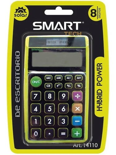 Calculadora Escritorio Mediana 8 Dígitos Hybrid Power Smart 