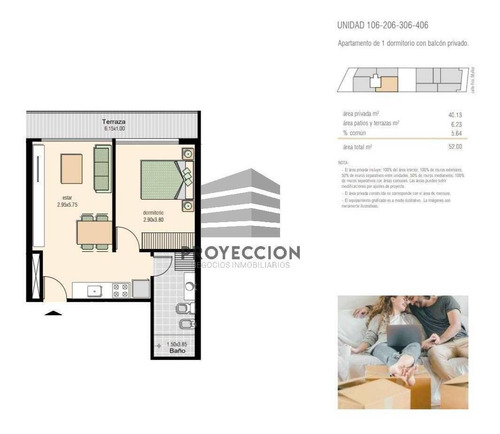 Imagen 5 de 5 de Apartamento 1 Dormitorio En Pocitos