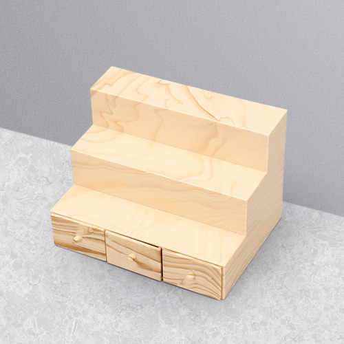 4 Estante De Exhibición De 3 Niveles Para Grano De Madera