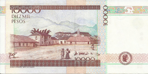 Colombia 10000 Pesos, 17 Diciembre 1999