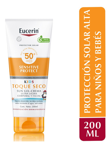 Eucerin Protector Solar Kids Fps 50+ Toque Seco X 200 Ml