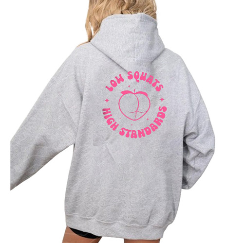 Poleron Gym Mujer Low Squats Gym Entrenamiento Regalo Con Capucha
