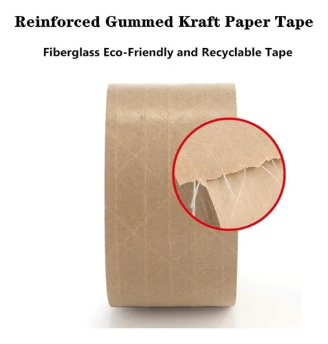Cinta De Papel Kraft Engomado Reforzado, Cinta Activada Por