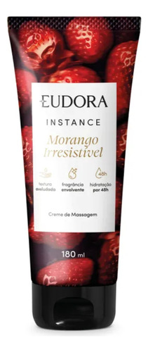 Creme De Massagem Instance Morango Irresistível 180ml
