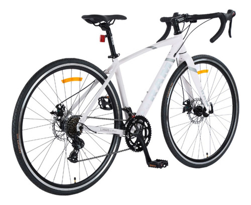 Bicicleta De Ruta Ram Road R700 14 Velocidades Gravel Bike Color Blanco Tamaño del cuadro M