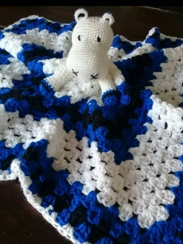 Manta Mantilla De Apego Crochet Amigurumi Oso /hipopótamo