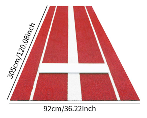 Estera De Lanzamiento De Softball, Colchoneta Rojo 92x305cm