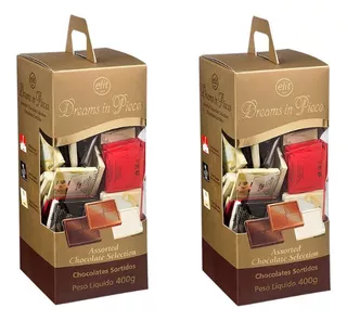 Kit 2 Chocolate Dreans In Peaces Napolitains Sortidos 400 Gr