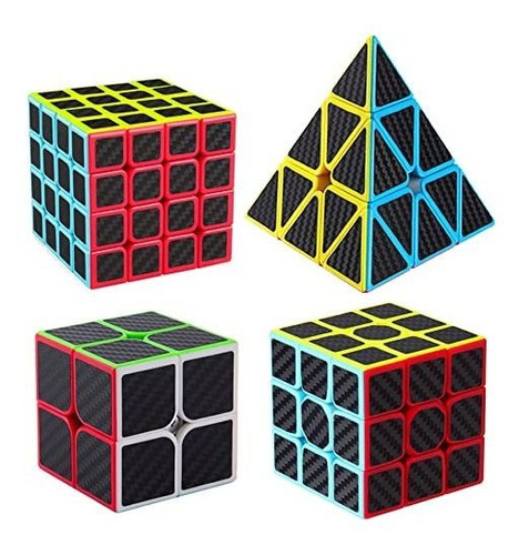 Roxenda Speed Cube Set, Magic Cube Set De 2x2x2 3x3x3 Pyrami