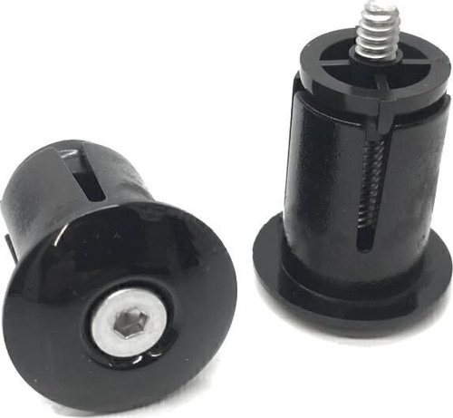 Par De Bar Ends Velo Tapones Para Manubrio Mtb Negros