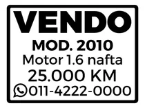 Comprar Cartel Vendo Auto En Plotter. Tamaño 19x28cm Vinilo Blanco.