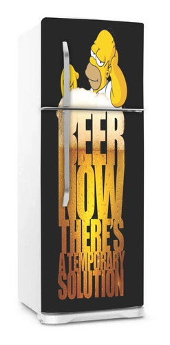 Adesivo Porta Da Geladeira Freezer Cerveja Homer Simpson G93