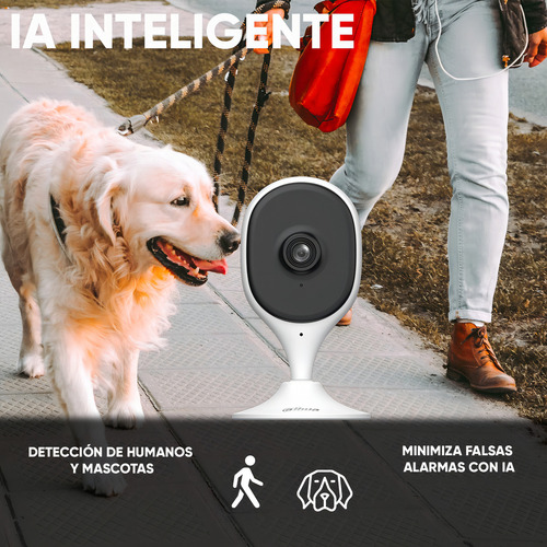 Dahua Cámara Wifi Ip C3a Resolución 3mp Con Ia Avanzada Para Detección De Humanos Y Mascotas Equipado Con Wifi 6 Emparejamiento Bluetooth Audio Bidireccional Visión Nocturna Ir De 10m Alarma Bllanca