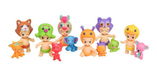 Twozies Cajita Figura Muñeco Sorpresa Con 1 Bebé + 1 Mascota