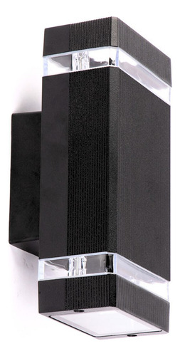 Aplique De Pared Bidireccional Exterior Aluminio Con Luz Led