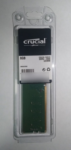 Memoria RAM Basics color verde 8GB 1 Crucial CB8GU2666