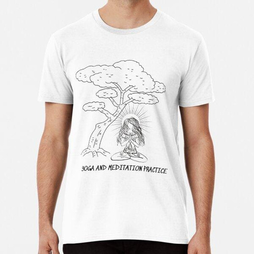 Remera Diseño De Práctica De Yoga Y Meditación. Algodon Prem