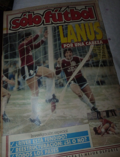 Revista Solo Futbol Lanus Por Una Cabeza 1990