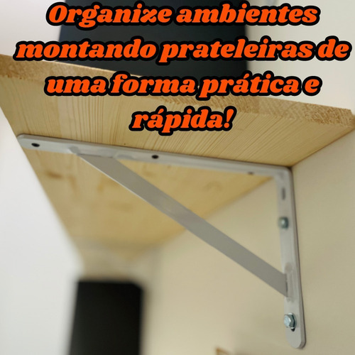 Kit 2 Mão Francesa Suporte Ferro Reforçado Prateleira 20cm