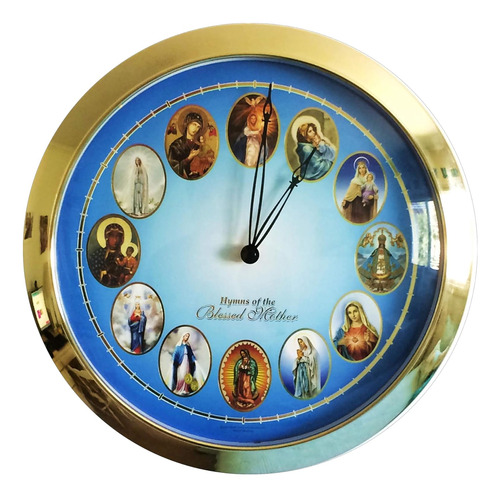 Santísima Madre María Melodía Reloj Redondo