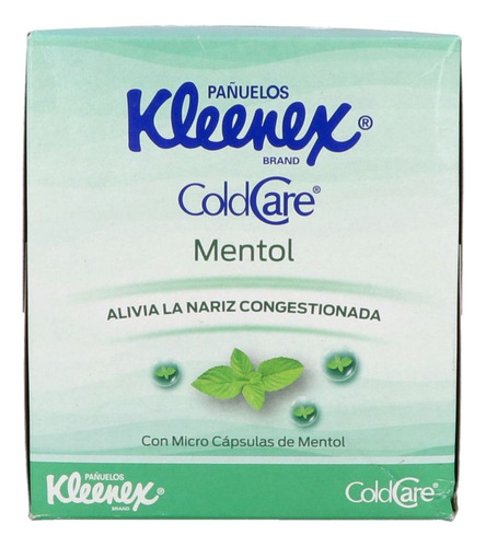 Kleenex Pañuelos Cold Care Mentol Caja Con 60 Pañuelos Según Presentación