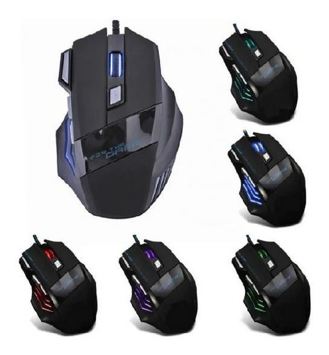 Mouse Video Gamer Pro Mecanico 7 Botones 5500dpi Multi Led