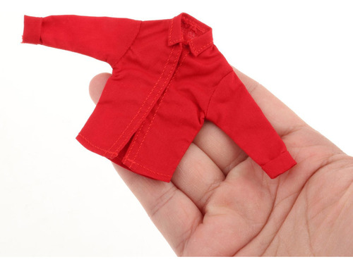M Abrigo De Camisa A Escala 1/12 Para Accesorio De Rojo