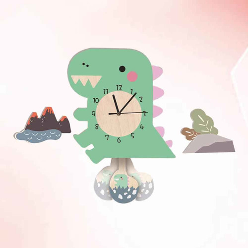 1pc Dinosaurio Patrón Péndulo Reloj Jardín De Infantes Decor | Meses sin  intereses