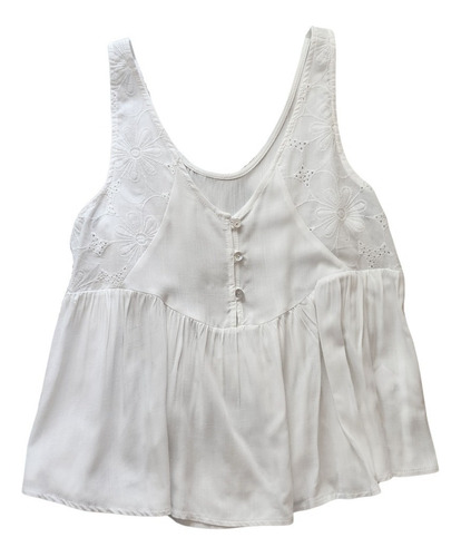 Imagen 9 de 10 de Blusa Magnolia S/manga Voile Y Broderie