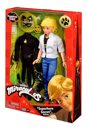 Miraculous Muñeco Adrien Cat Noir Articulado Lady Bug