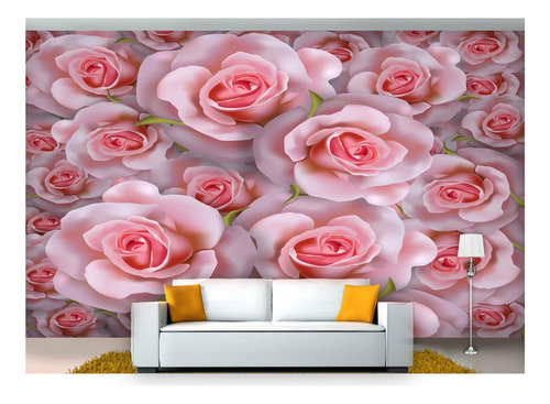 Papel De Parede Floral Flores Textura Sala 3d 3m² Xfl244