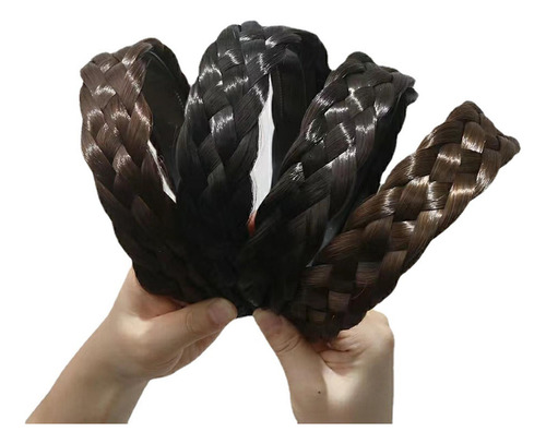 Diadema Trenzada Para El Pelo, Banda Elástica Gruesa Para