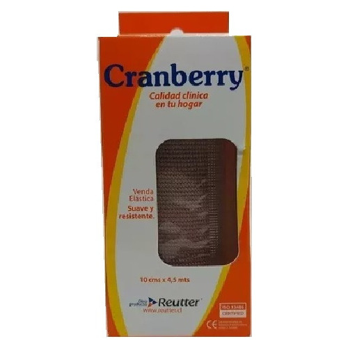 Venda Elástica 10cm X 4.5mtrs Cramberry (pack X2)