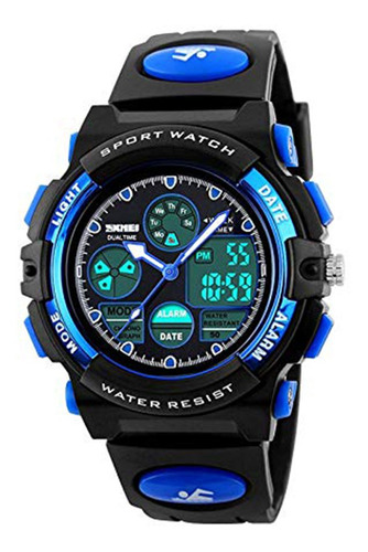 Reloj Digital Impermeable Y Deportivo P/niños Negro