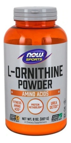 Now Foods L-ornithine Powder Con Amino Acidos 8oz, 227g Sfn Sabor Sin sabor