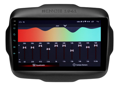 Multimidia Jeep Renegade Sport Android Auto Carplay 2ram 9p Cor Preto