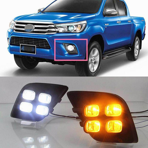 Faros Niebla Led Drl Toyota Hilux  2015 2017 2018 2019 2020