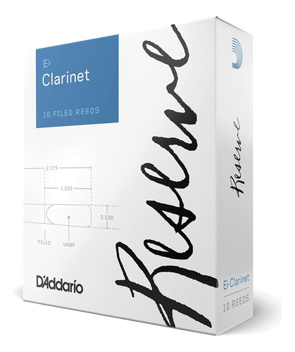 D'addario Woodwinds Reserve - Cañas Para Clarinete Eb, Fuerz