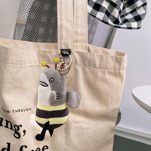 Juego De 2 Muñecos De Peluche De Tiburón Y Abeja Y Llavero