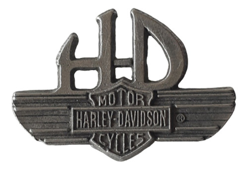 Pin Motoquero Harley Davidson H D Sobre Alas Con Logo 