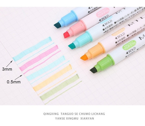 Imagen 7 de 9 de Plumones Punta Pincel Marcadores Para Lettering Marcatextos