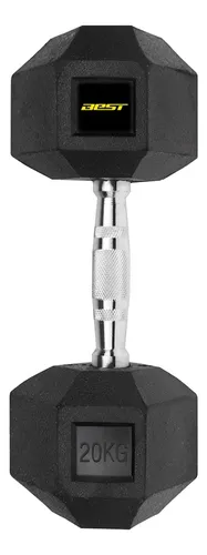 Mancuerna Mancuernas Hexagonal Best 130069 20 Kg Color Negro
