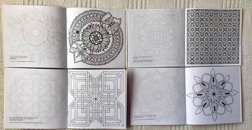 Set 4 Libros Mini Mándala C/mapa En 4 Diseños Diferentes
