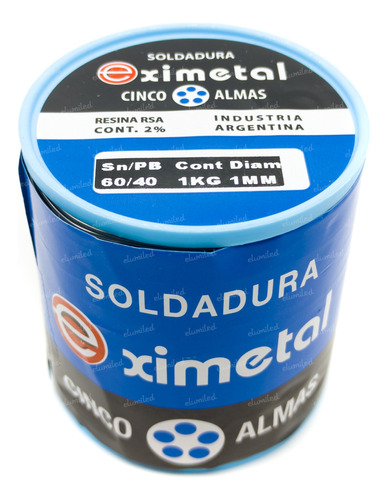 2 Rollos Estaño 1kg 60/40 Diametro 1.0mm Eximetal