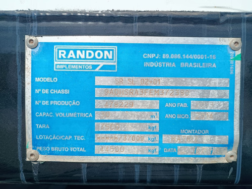 Tolva Semirremolque Marca Random, Modelo Sr Sl 02+01